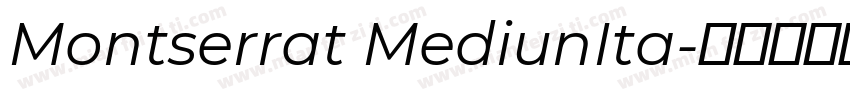 Montserrat MediunIta字体转换